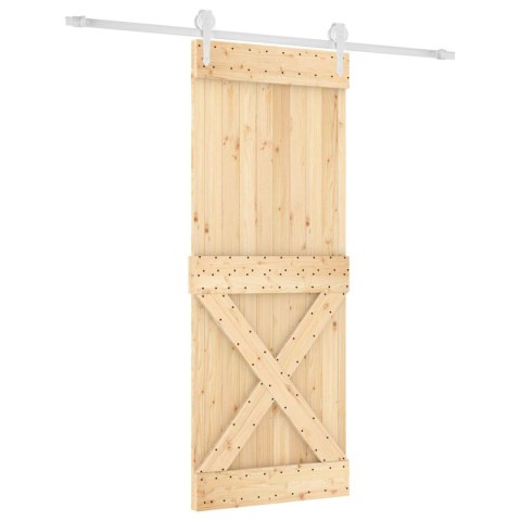 DRZWI PRZESUWNE NATURALNE I BIAŁE 80X210CM