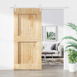 DRZWI PRZESUWNE NATURALNE I BIAŁE 95X210CM