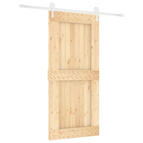 DRZWI PRZESUWNE NATURALNE I BIAŁE 95X210CM