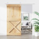 DRZWI PRZESUWNE NATURALNE I BIAŁE 95X210CM