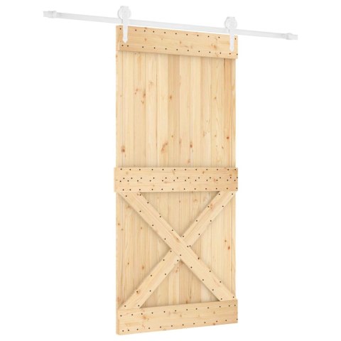 DRZWI PRZESUWNE NATURALNE I BIAŁE 95X210CM