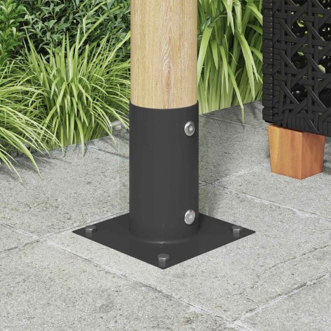 VidaXL Okrągły kotwicy gruntowej 12 pcs antracytowy 15 x 15 x 15 cm