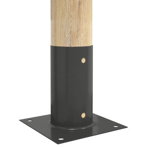 VidaXL Okrągły kotwicy gruntowej 12 pcs antracytowy 15 x 15 x 15 cm
