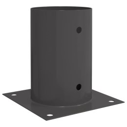 VidaXL Okrągły kotwicy gruntowej 12 pcs antracytowy 15 x 15 x 15 cm