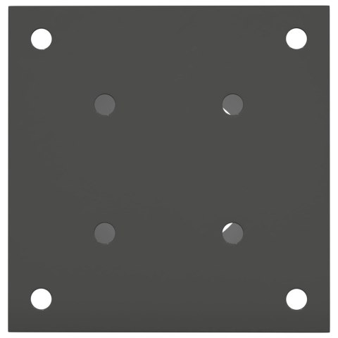 VidaXL Okrągły kotwicy gruntowej 12 pcs antracytowy 15 x 15 x 15 cm