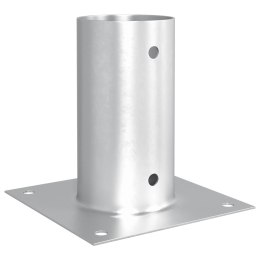 VidaXL Okrągły kotwicy gruntowej 12 pcs srebrny 15 x 15 x 15 cm Metal