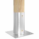 VidaXL Okrągły kotwicy gruntowej 12 pcs srebrny 15 x 15 x 15 cm Metal