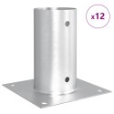 VidaXL Okrągły kotwicy gruntowej 12 pcs srebrny 15 x 15 x 15 cm Metal