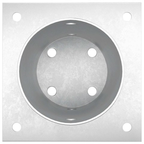 VidaXL Okrągły kotwicy gruntowej 12 pcs srebrny 15 x 15 x 15 cm Metal