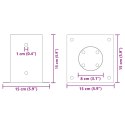VidaXL Okrągły kotwicy gruntowej 12 pcs srebrny 15 x 15 x 15 cm Metal