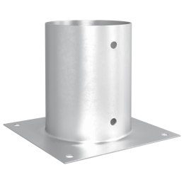 VidaXL Okrągły kotwicy gruntowej 12 pcs srebrny 18 x 18 x 15 cm Metal