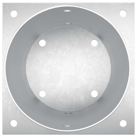 VidaXL Okrągły kotwicy gruntowej 12 pcs srebrny 18 x 18 x 15 cm Metal