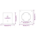 VidaXL Okrągły kotwicy gruntowej 12 pcs srebrny 18 x 18 x 15 cm Metal