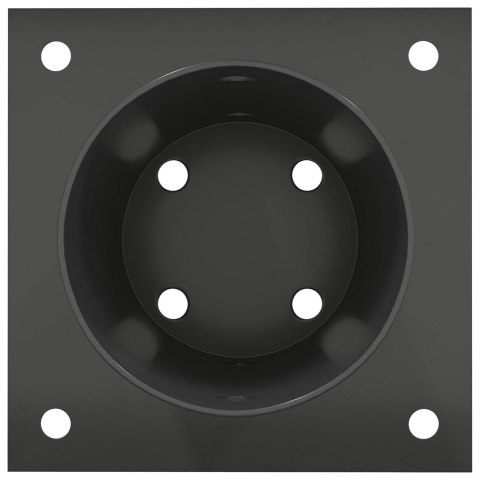 VidaXL Okrągły kotwicy gruntowej 4 pcs antracytowy 15 x 15 x 15 cm