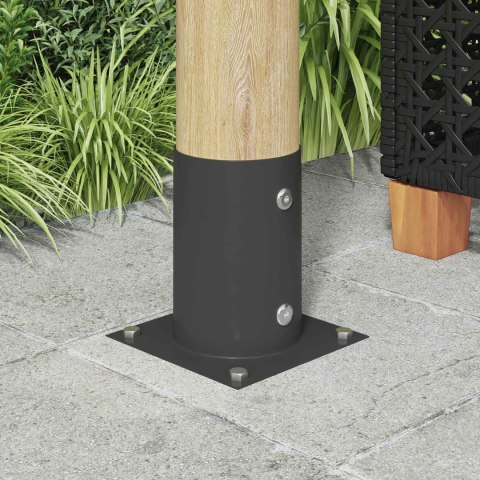 VidaXL Okrągły kotwicy gruntowej 4 pcs antracytowy 15 x 15 x 15 cm
