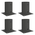 VidaXL Okrągły kotwicy gruntowej 4 pcs antracytowy 15 x 15 x 15 cm