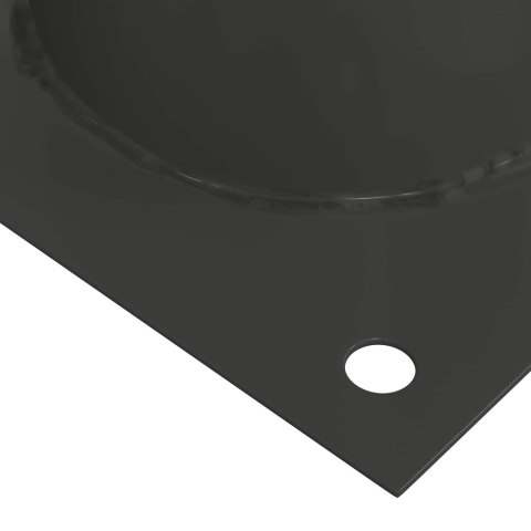 VidaXL Okrągły kotwicy gruntowej 4 pcs antracytowy 15 x 15 x 15 cm