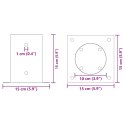 VidaXL Okrągły kotwicy gruntowej 4 pcs antracytowy 15 x 15 x 15 cm