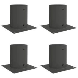 VidaXL Okrągły kotwicy gruntowej 4 pcs antracytowy 18 x 18 x 15 cm