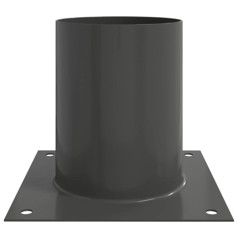 VidaXL Okrągły kotwicy gruntowej 4 pcs antracytowy 18 x 18 x 15 cm