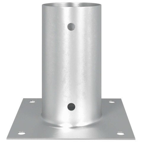 VidaXL Okrągły kotwicy gruntowej 4 pcs srebrny 15 x 15 x 15 cm Metal