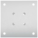 VidaXL Okrągły kotwicy gruntowej 4 pcs srebrny 15 x 15 x 15 cm Metal