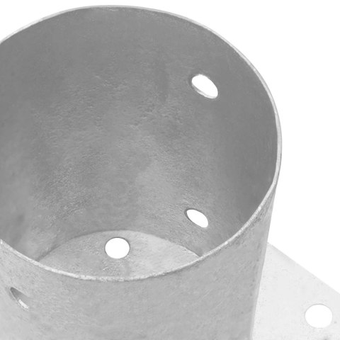 VidaXL Okrągły kotwicy gruntowej 4 pcs srebrny 15 x 15 x 15 cm Metal