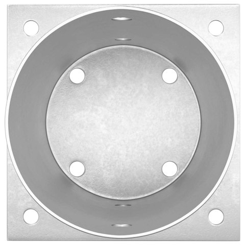 VidaXL Okrągły kotwicy gruntowej 4 pcs srebrny 15 x 15 x 15 cm Metal
