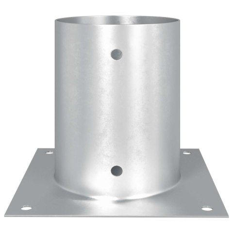 VidaXL Okrągły kotwicy gruntowej 4 pcs srebrny 18 x 18 x 15 cm Metal
