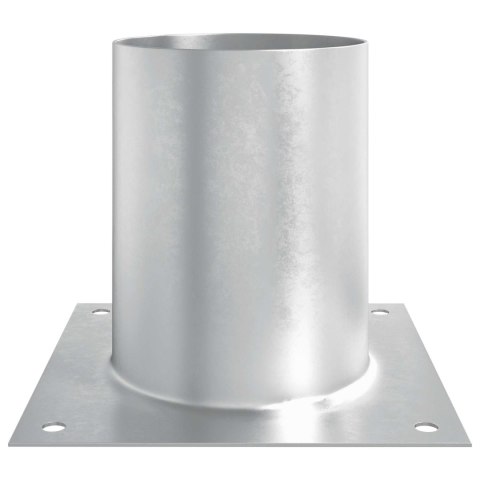 VidaXL Okrągły kotwicy gruntowej 4 pcs srebrny 18 x 18 x 15 cm Metal
