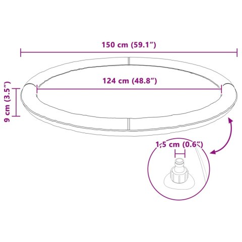 VidaXL Zestaw do zabawy dla dzieci i psów niebieski Ø150 x 10 cm PVC