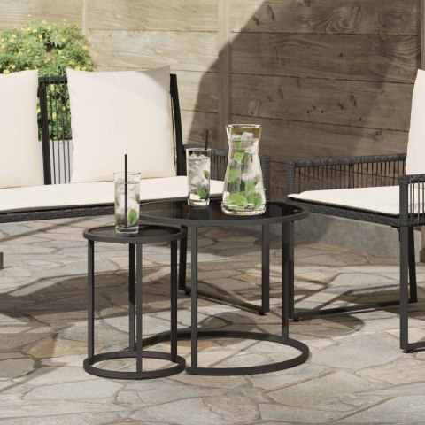 VidaXL Zestaw stolików kawowych 2 pcs 55 x 55 x 45 cm stal