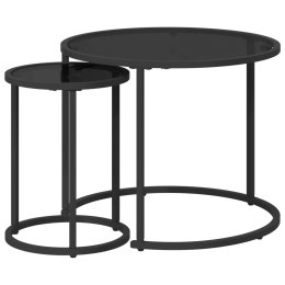 VidaXL Zestaw stolików kawowych 2 pcs 55 x 55 x 45 cm stal
