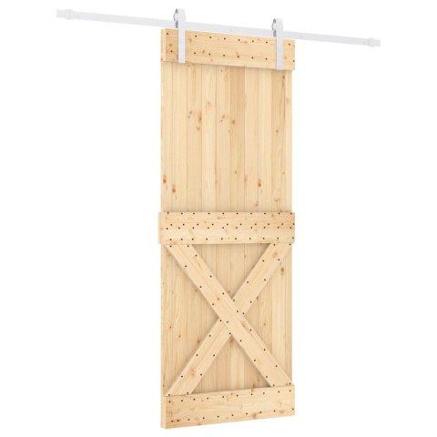 DRZWI PRZESUWNE NATURALNE I BIAŁE 80X210CM