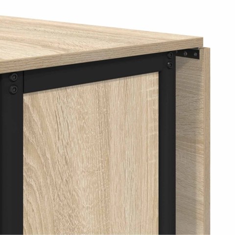 VidaXL Składany stół jadalny z kółkami 130 x 80 x 76,5 cm stal PB