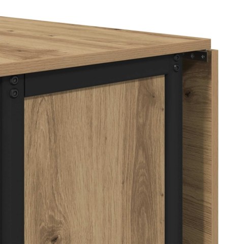 VidaXL Składany stół jadalny z kółkami 130 x 80 x 76,5 cm stal PB