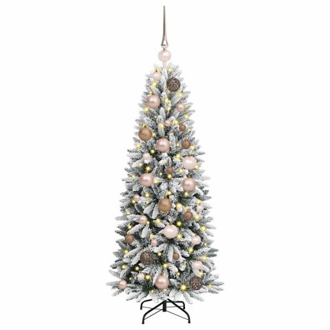 VidaXL Sztuczna choinka Biały 120 cm PVC, Plastik, Stal i PE