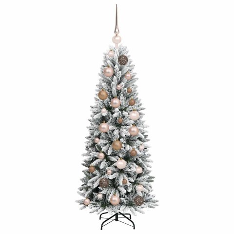 VidaXL Sztuczna choinka Biały 120 cm PVC, Plastik, Stal i PE