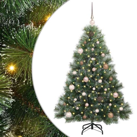 VidaXL Sztuczna choinka z 150 diodami LED Zielony 150 cm PE i PVC