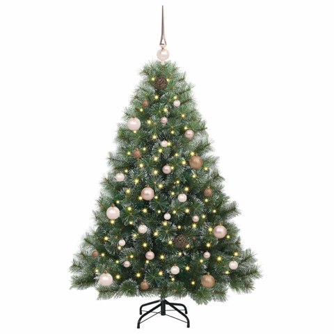 VidaXL Sztuczna choinka z 150 diodami LED Zielony 150 cm PE i PVC