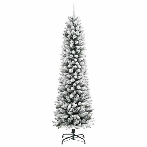 VidaXL Sztuczna choinka z podstawą Biały 150 cm PVC, Metal i Plastik