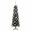 VidaXL Sztuczna choinka z podstawą Zielony 150 cm PVC, plastik i stal