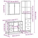 VidaXL 3-cz. zestaw mebli łazienkowych, kolor dąb sonoma