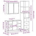 VidaXL 3-cz. zestaw mebli łazienkowych, kolor dąb sonoma