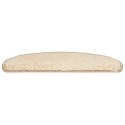 VidaXL Maty na schody 30 szt. 65x21x4 cm Kremowe półokrągłe duże