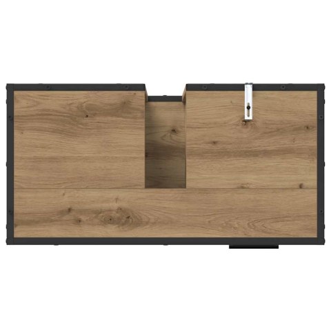 VidaXL Zestaw mebli łazienkowych z szufladą 4 pcs Dąb rzemieślniczy