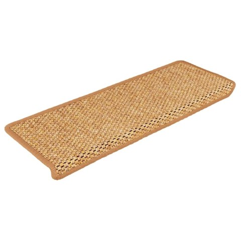 VidaXL Samoprzylepne nakładki na schody, 15 szt., 65x21x4cm, sisal