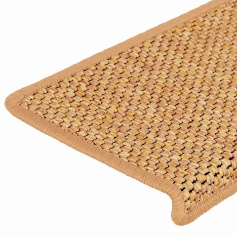 VidaXL Samoprzylepne nakładki na schody, 15 szt., 65x21x4cm, sisal