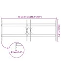 VidaXL Krata bezpieczeństwa do okien z 2 poprzeczkami 3 pcs 43-74 cm