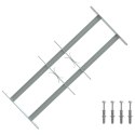 VidaXL Krata bezpieczeństwa do okien z 2 poprzeczkami 3 pcs 430-740 mm